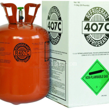 Hot sale R407C refrigerant gas with cheap price  11.3KG cylinder in hydrocarbon